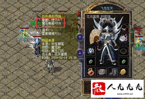 传奇白色虎齿项链魔法躲避属性有什么用